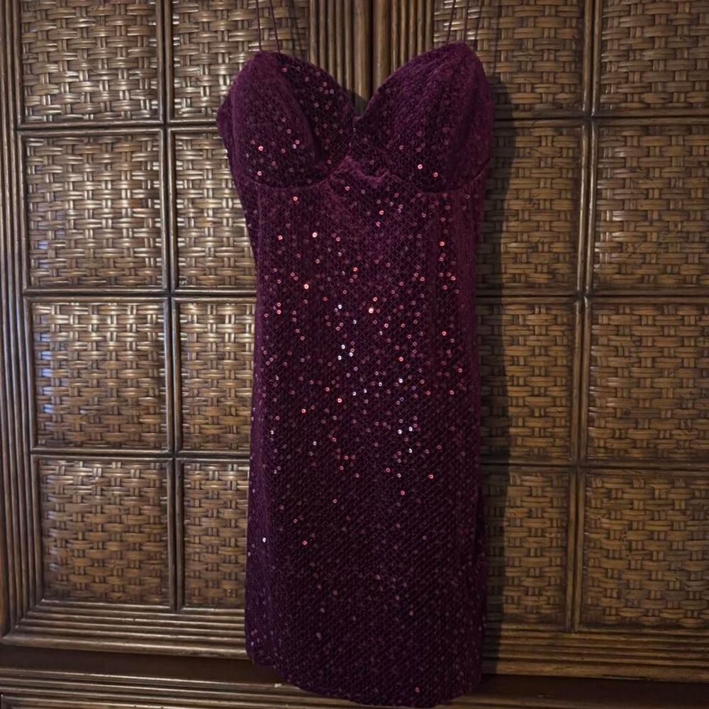 B-darlin Women's Burgundy and Purple Dress